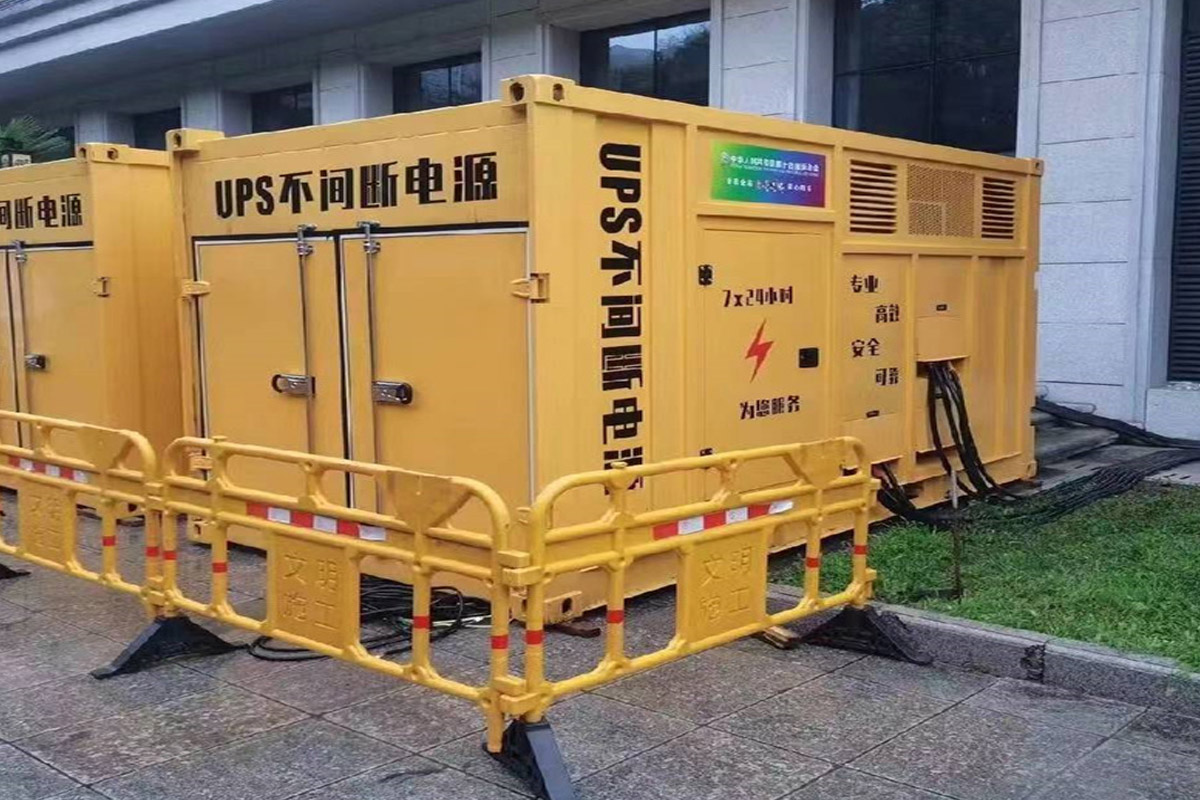 贡山发电机租赁施工现场